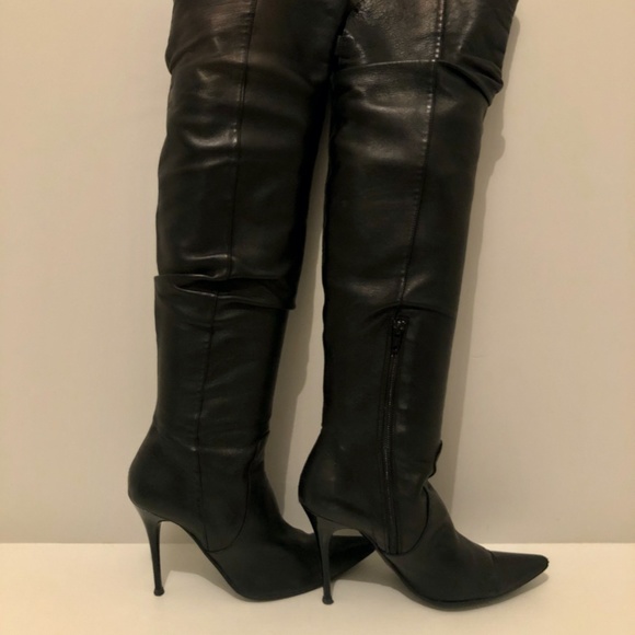 Mimosa Knee-high Leather Boots - Picture 2 of 4